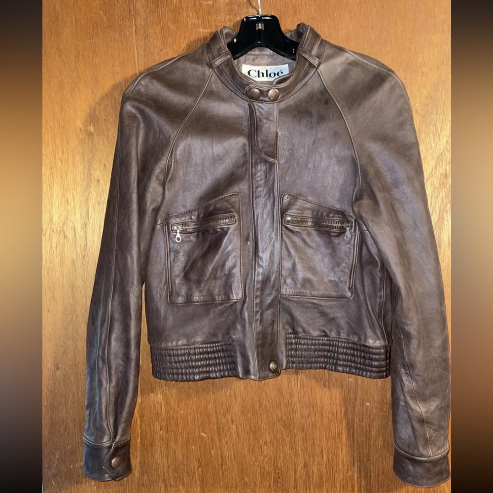 Chloe Leather bomber jacket
